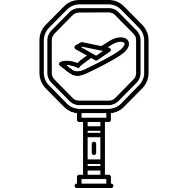 Uçak simgesinin vektör illüstrasyonu