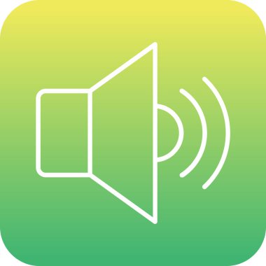 Konuşmacı. Web simgesi basit illüstrasyon