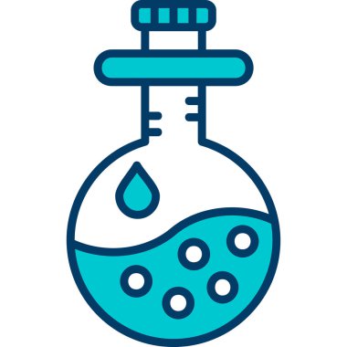 Kimyasal matara ikon vektör çizimi tasarımı