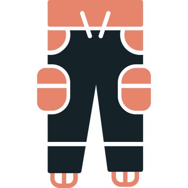 kış hokeyi ikonu, basit vektör illüstrasyonu