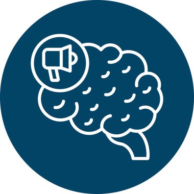 Beyin. Web simgesi basit illüstrasyon