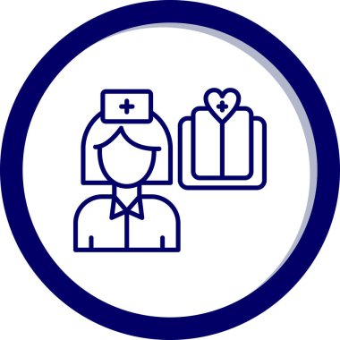 hemşire Web simge çizim vektörü