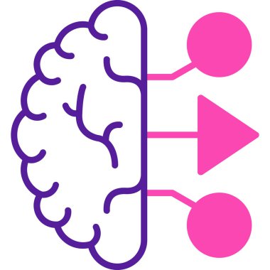 Beyin. Web simgesi basit tasarım