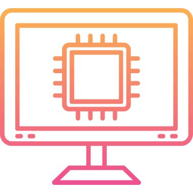 Bilgisayar. Web simgesi basit illüstrasyon