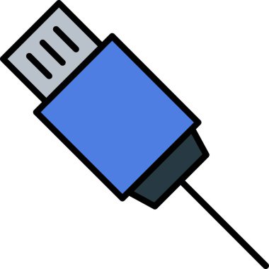 usb simge vektör illüstrasyonu