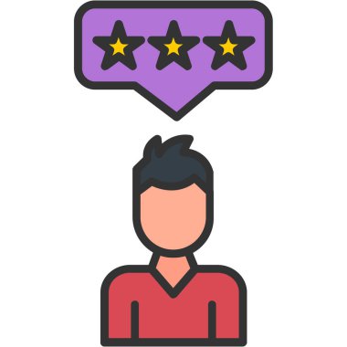 Düz biçimli müşteri geribildirim derecelendirme simgesi