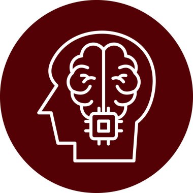 beyin ikonu vektör illüstrasyonu