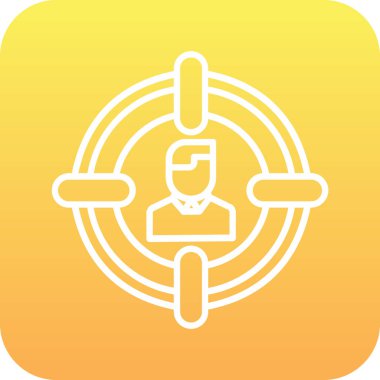 eşsiz kullanıcı vektör çizgisi simgesi