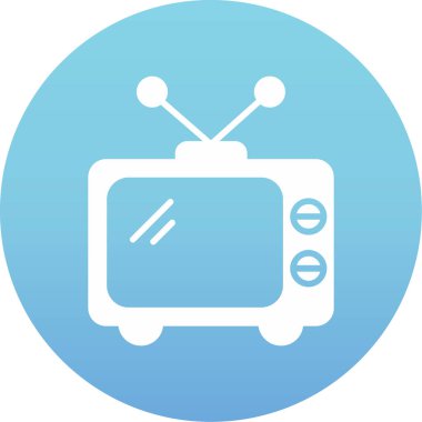 TV simgesi vektör illüstrasyonu