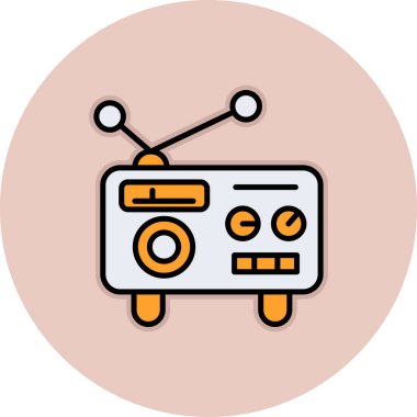 Radyo simgesinin vektör illüstrasyonu