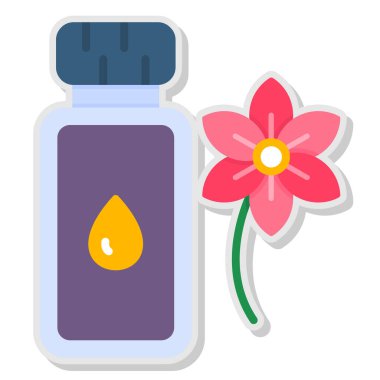 Çiçekli bir çiçek şişesi