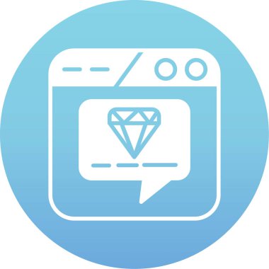 Elmas simgesi. Elmas vektör simgesi web için basit örnek