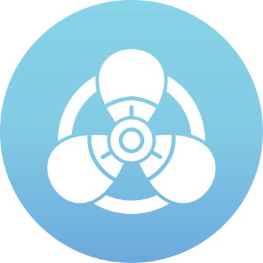 Beyaz arkaplanda izole edilmiş modayı takip eden fan simgesi.