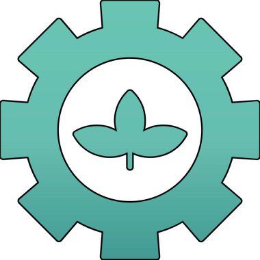 Cog simgesi, vektör illüstrasyonu basit tasarım