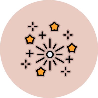 Bir uydu yıldızının vektör çizimi