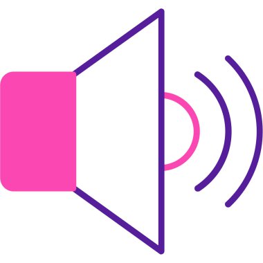 Konuşmacı. Web simgesi basit illüstrasyon