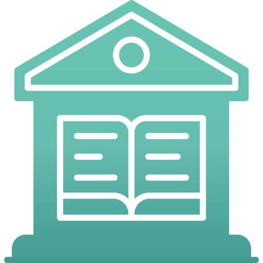 Kütüphane simge vektör çizim