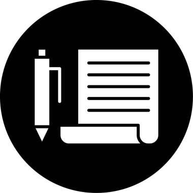 belge vektör simgesi modern basit illüstrasyon