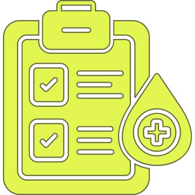 Yeşil bir belgenin vektör çizimi ve bir damla su