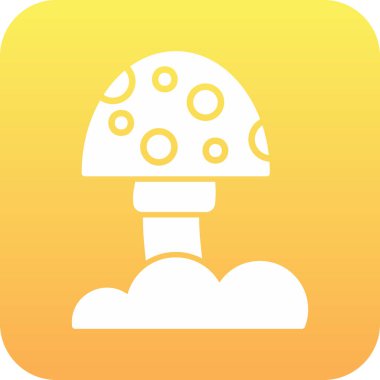 mantar simgesi dijital sarı