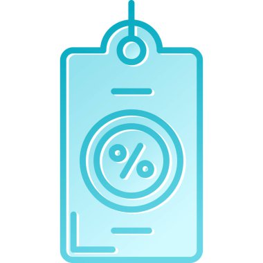 Yüzde yüz indirim ikonu. Web için indirimli indirim vektör simgesinin özeti