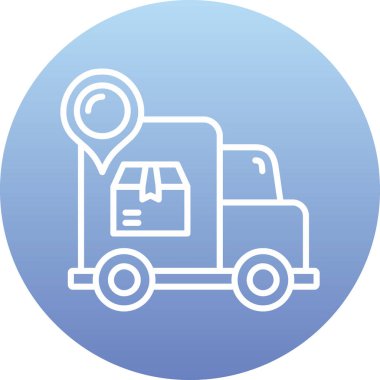 Kamyon. Web simgesi basit illüstrasyon