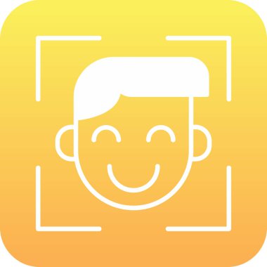 avatar erkek simgesi, basit vektör çizimi