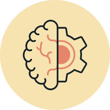 beyin ikonu vektör illüstrasyonu