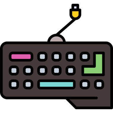 bilgisayar klavyesi simgesi, vektör tasarımı