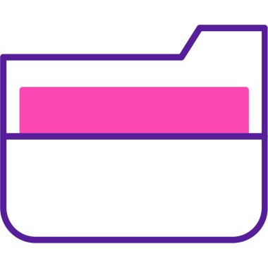 Bir çizgi film mor ve beyaz ikonunun vektör çizimi