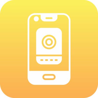 akıllı telefon simgesi soyut arka grupta izole edildi