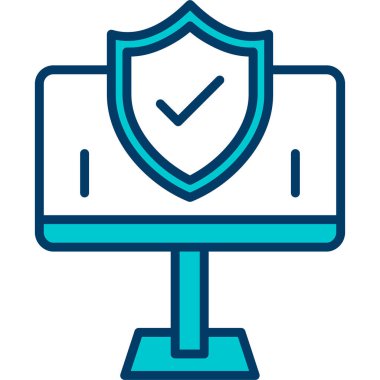 kalkan ikon vektör illüstrasyonu