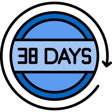 36 günlük simge tasarımı, vektör illüstrasyonu
