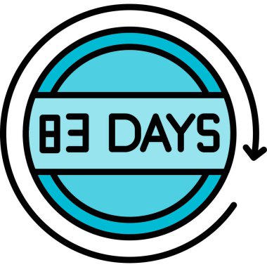 Takvim günleri ikon vektörü. Taslak takvim işareti. izole edilmiş sınır sembolü çizimi