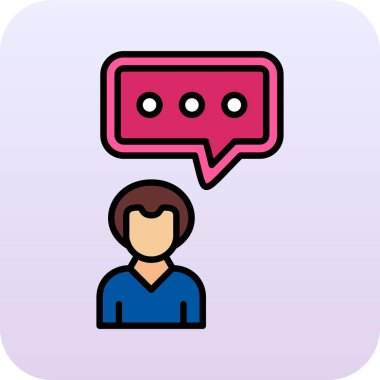 İleti simgesi ile konuşma balonu