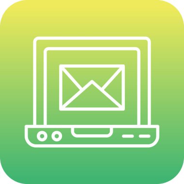 E- posta ileti simgesi vektörü arkaplanda izole edildi