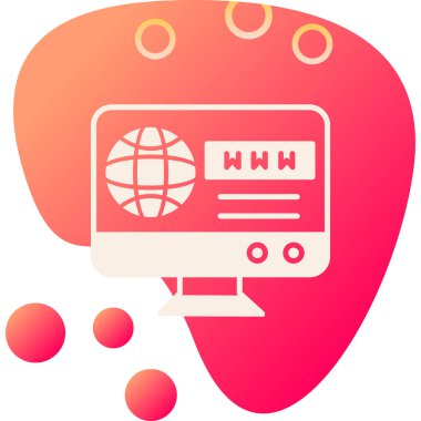 İnternet web simgesi basit vektör illüstrasyonu