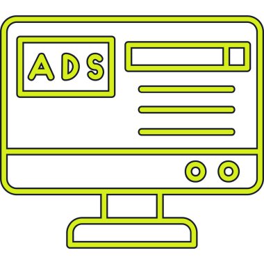 reklam reklam simgesi ana hatlarıyla.