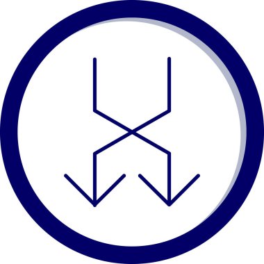 Eğilim biçimi izole edilmiş arkaplanda yön ok simgesi