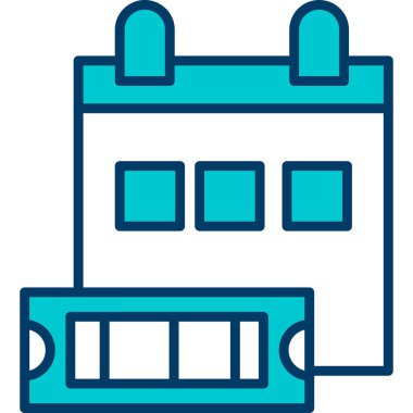 Bina. Web simgesi basit illüstrasyon