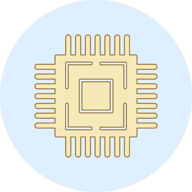 çip simgesi, vektör illüstrasyonu