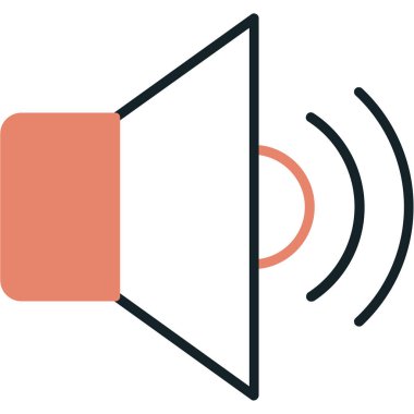 ses hoparlörü vektör simgesi. Düzenlenebilir satır ana hatları simgesi. doğrusal sembol.