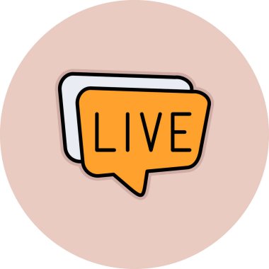 Soyut arkaplanda canlı simge izole edildi