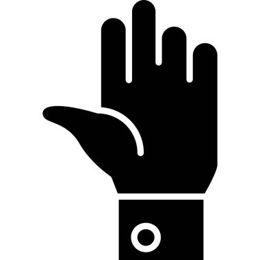 İnsan avuç içi simgesinin vektör illüstrasyonu