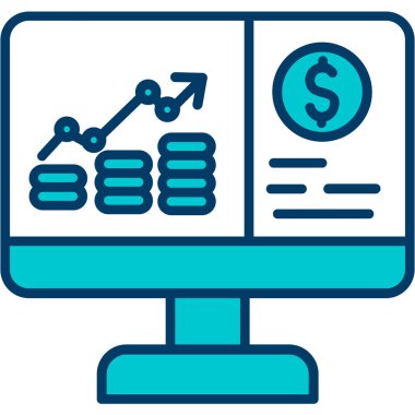 iş veri simgesi. Web için iş veri vektörü simgesinin özet çizimi