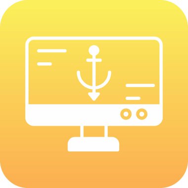 tekne ikonu vektör illüstrasyonu