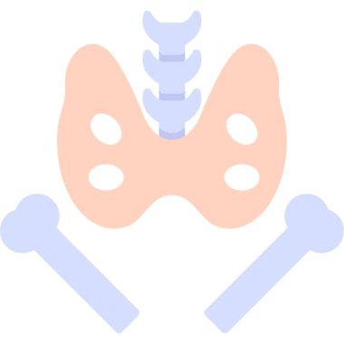 İnsan iskelet simgesi, vektör illüstrasyonu