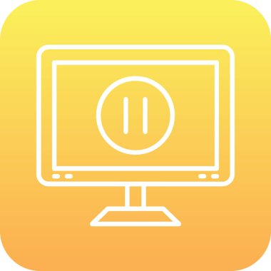 vektör lcd simgesi illüstrasyonu