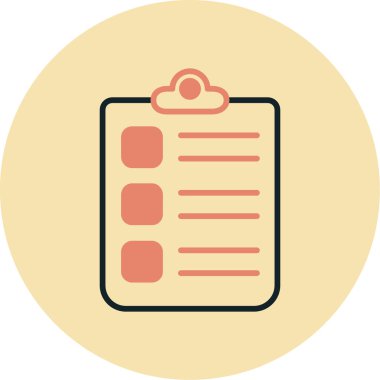 Kontrol listesi. Web simgesi basit illüstrasyon