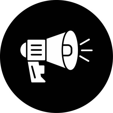 Megafon ikonu vektör illüstrasyonu